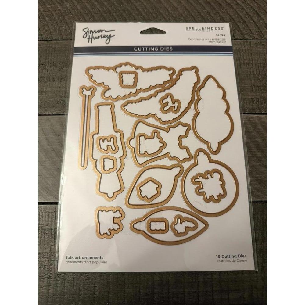 Spellbinders Folk Art Ornaments cutting dies set